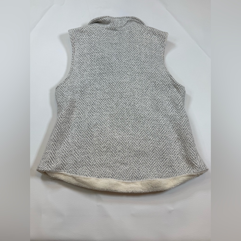 Altar'd State Vest wmn medium Herringbone Sherpa Lined Full Zip Stretch (bin AA) - Picture 7 of 8